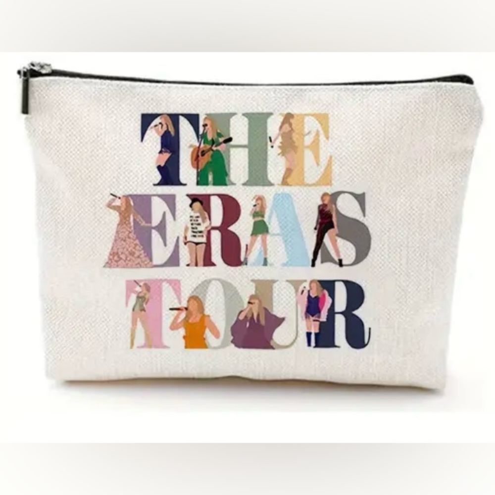 Last Chance 🚨 Taylor Swift The Eras Tour Canvas Makeup Travel Bag Fan Made